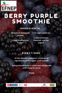 Berry Purple Smoothie Recipe flyer image