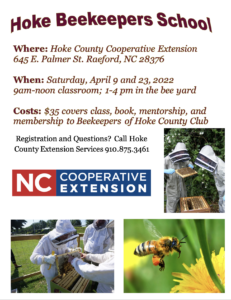 Cover photo for Hoke County Beekeepers School