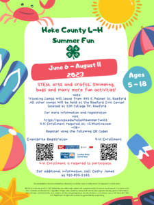 Directions on how to register you child for 4-H Summer Camps and enroll in 4-H.