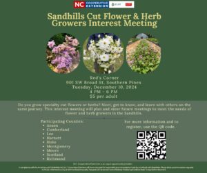 Cover photo for VIRTUAL ONLY!!  Sandhills Cut Flower & Herb Growers Interest Meeting